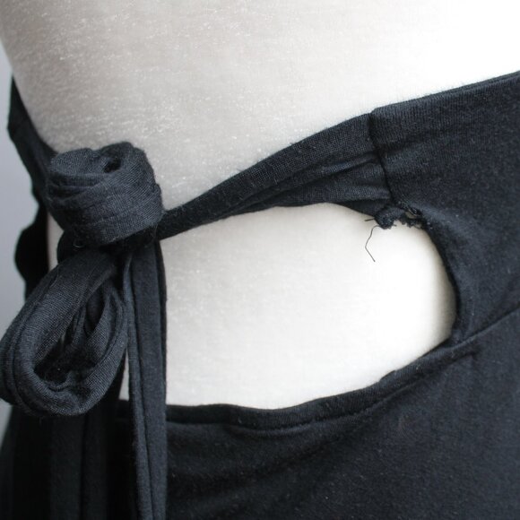 RLX Ralph Lauren VTG Rare Y2K Black Halter Open-Back Midi Dress Size Medium - Picture 7 of 7